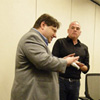 Dr. Fred Siegel introduces Matthew Quick to the master class